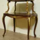 Louis XV style console table with two tiers.