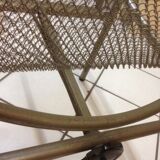 Vintage armchair in mesh and chrome steel from the 40s France