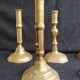Batch of 5 brass candlesticks