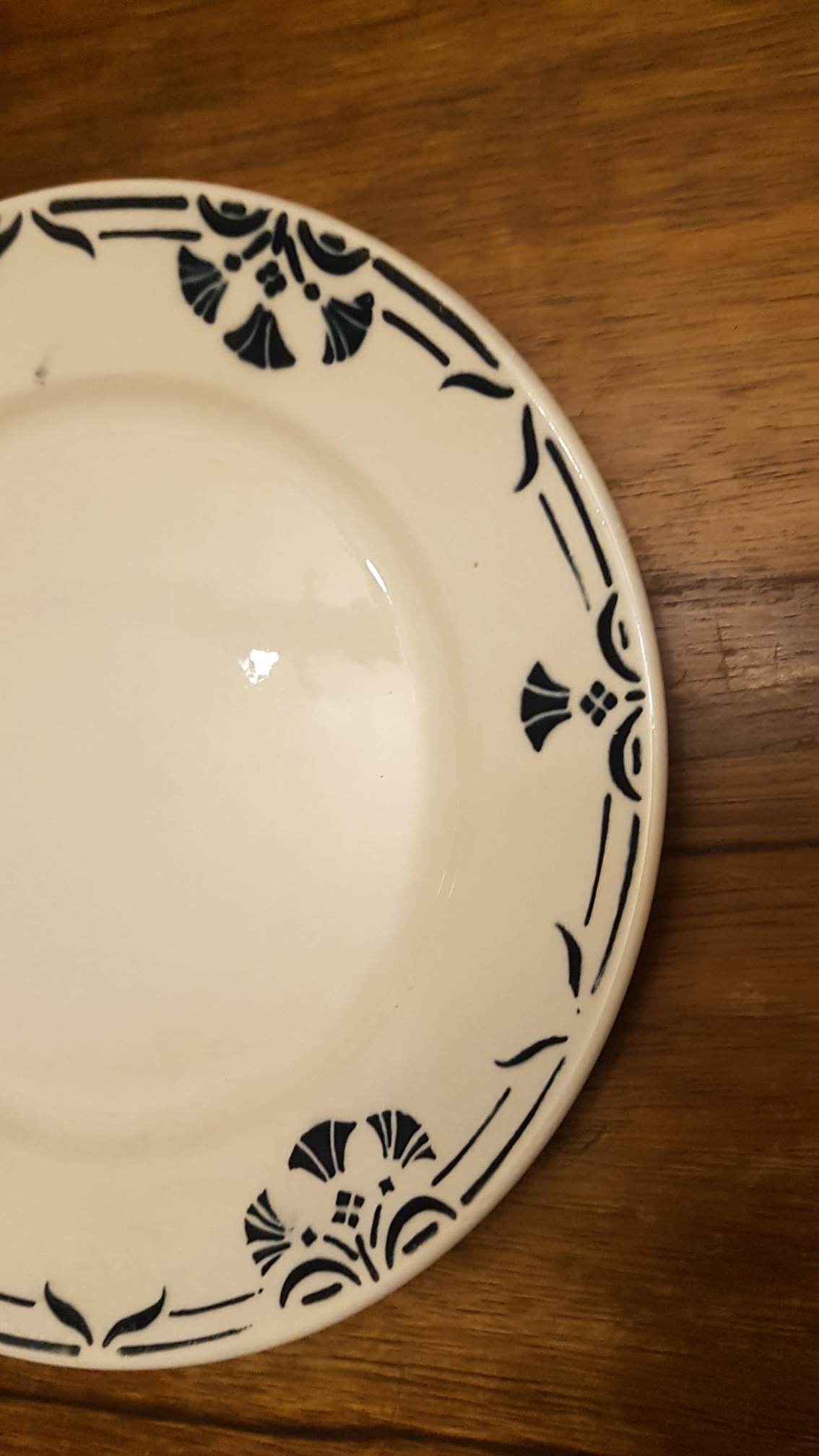 Set of 5 plates Badonviller model Dinan