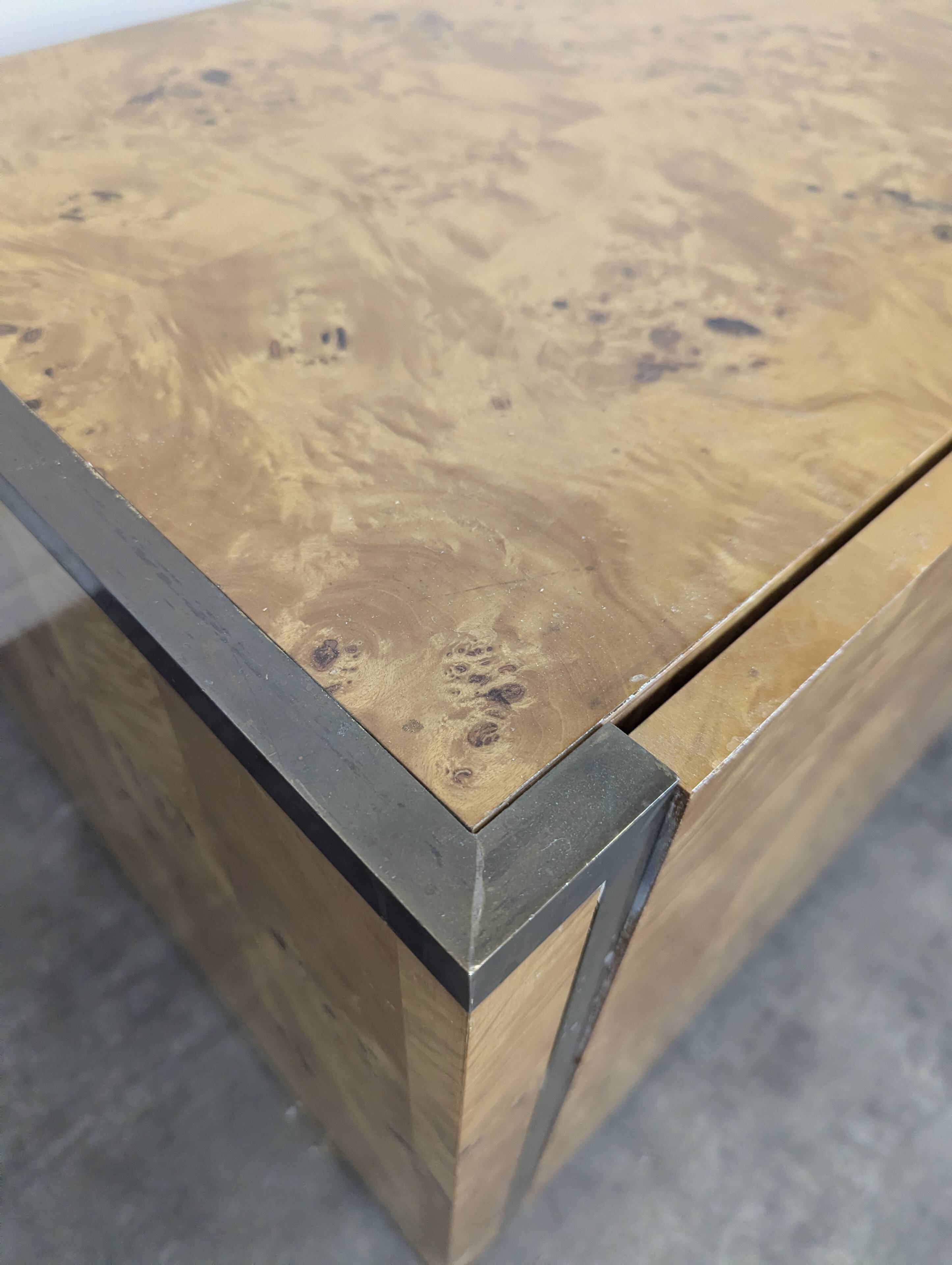 Rochebobois buffet by Jean Claude Mahey in elm burl.