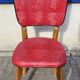 6 vintage chairs 1960 in wood and skaï