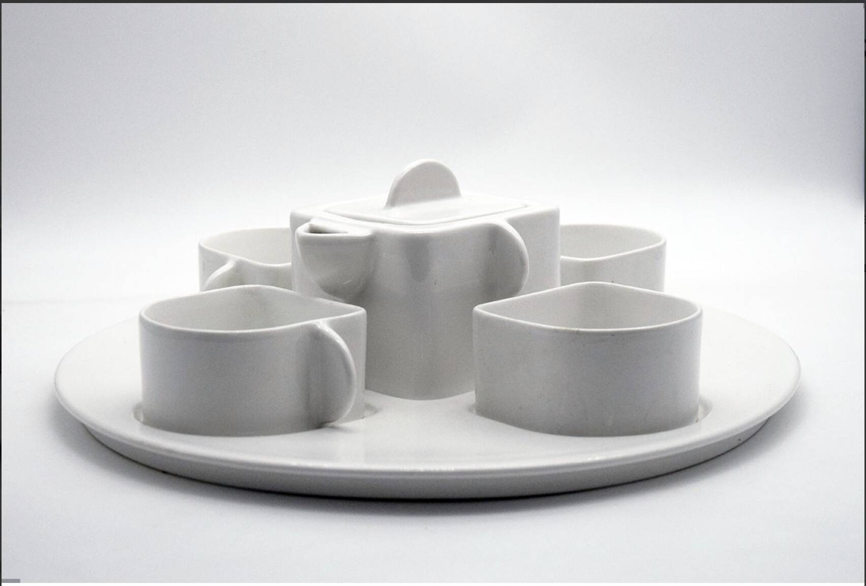 Angelo Mangiarotti for F.lli Brambilla Tea or Coffee Set, 1970s