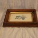 Wooden frame and gilding, laurier linen