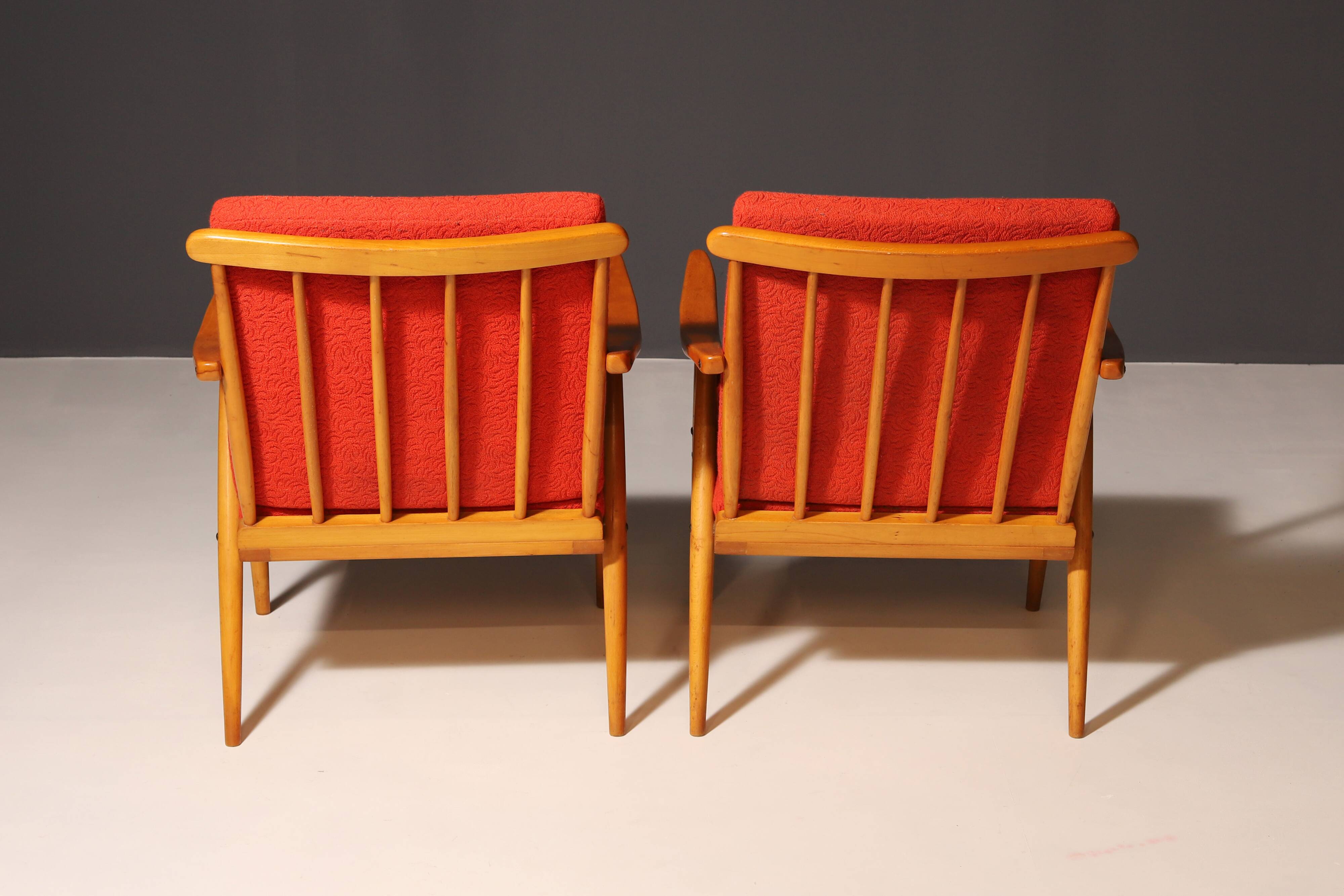 Pair of mid-century armchairs by Jaroslav Šmídek for TON, 1970s