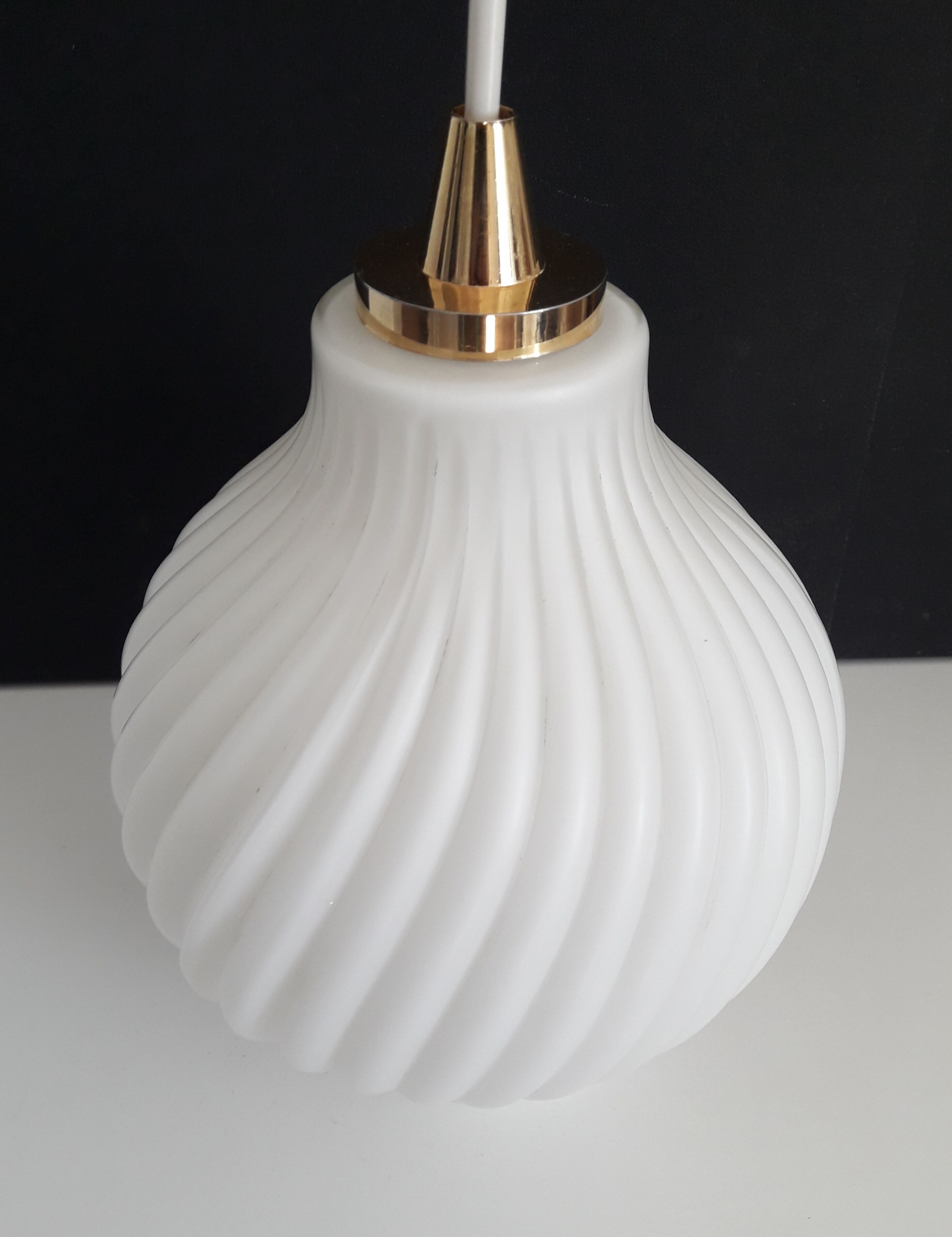 Vintage opaline pendant lamp