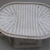 Rattan side table elephant