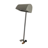 Vintage lamp 1980 medical gray cement and chrome - 50 cm