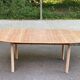 Renovated Scandinavian dining table in raw teak - Made in Denmark