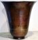 Brassware vase with hammered decoration, Art Deco period, by Claudius Linossier