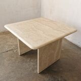 Square travertine coffee table