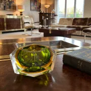1960s Gorgeous green ashtray or catch-all by Flavio Poli for Seguso