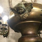 Brass chandelier with angels