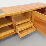 Vintage Maison Regain sideboard in solid elm from the 70s