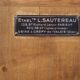 Industrial architect's drawing table wood and iron 50s vintage