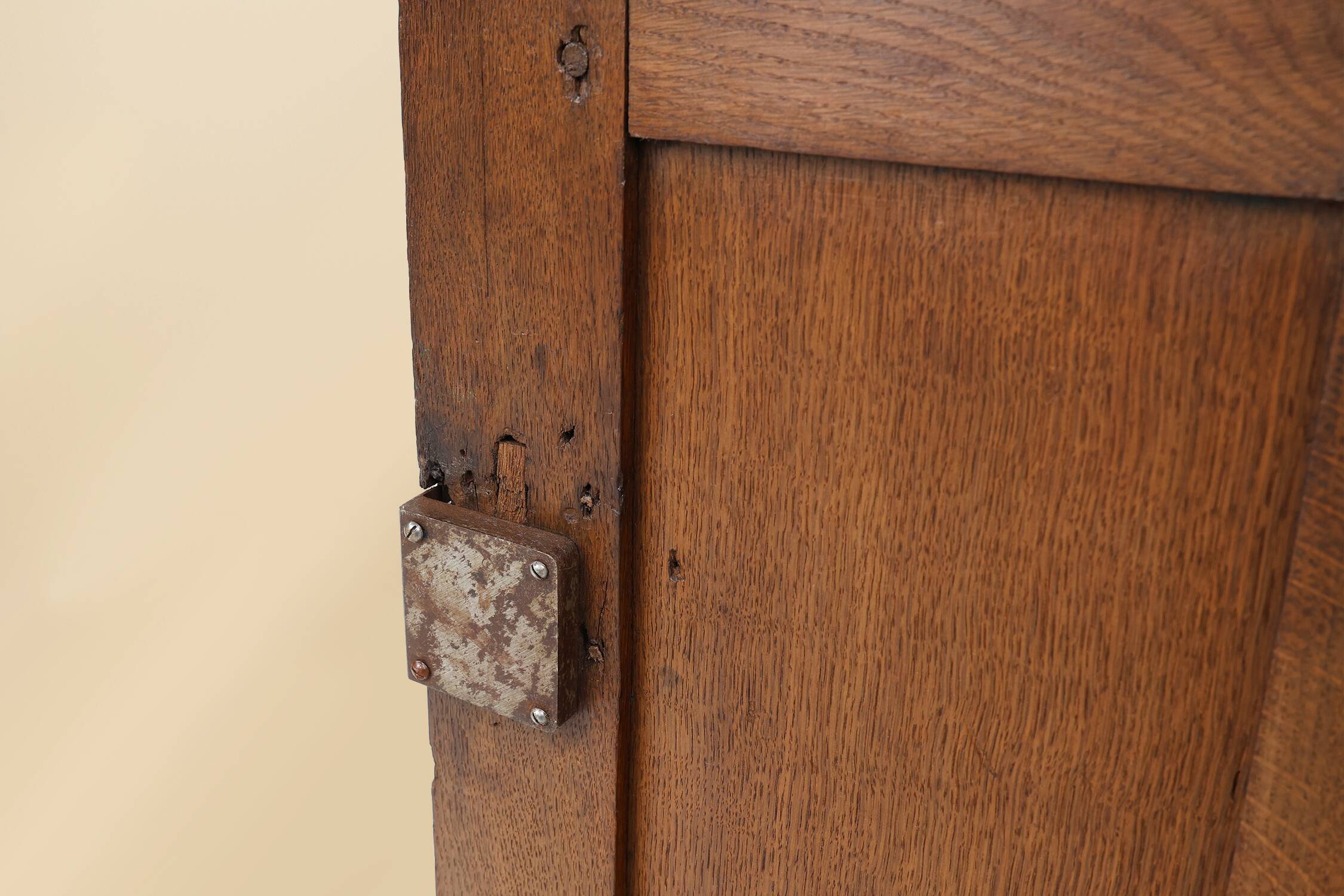 16th Century Belgian hand carved single door cabinet in full oak