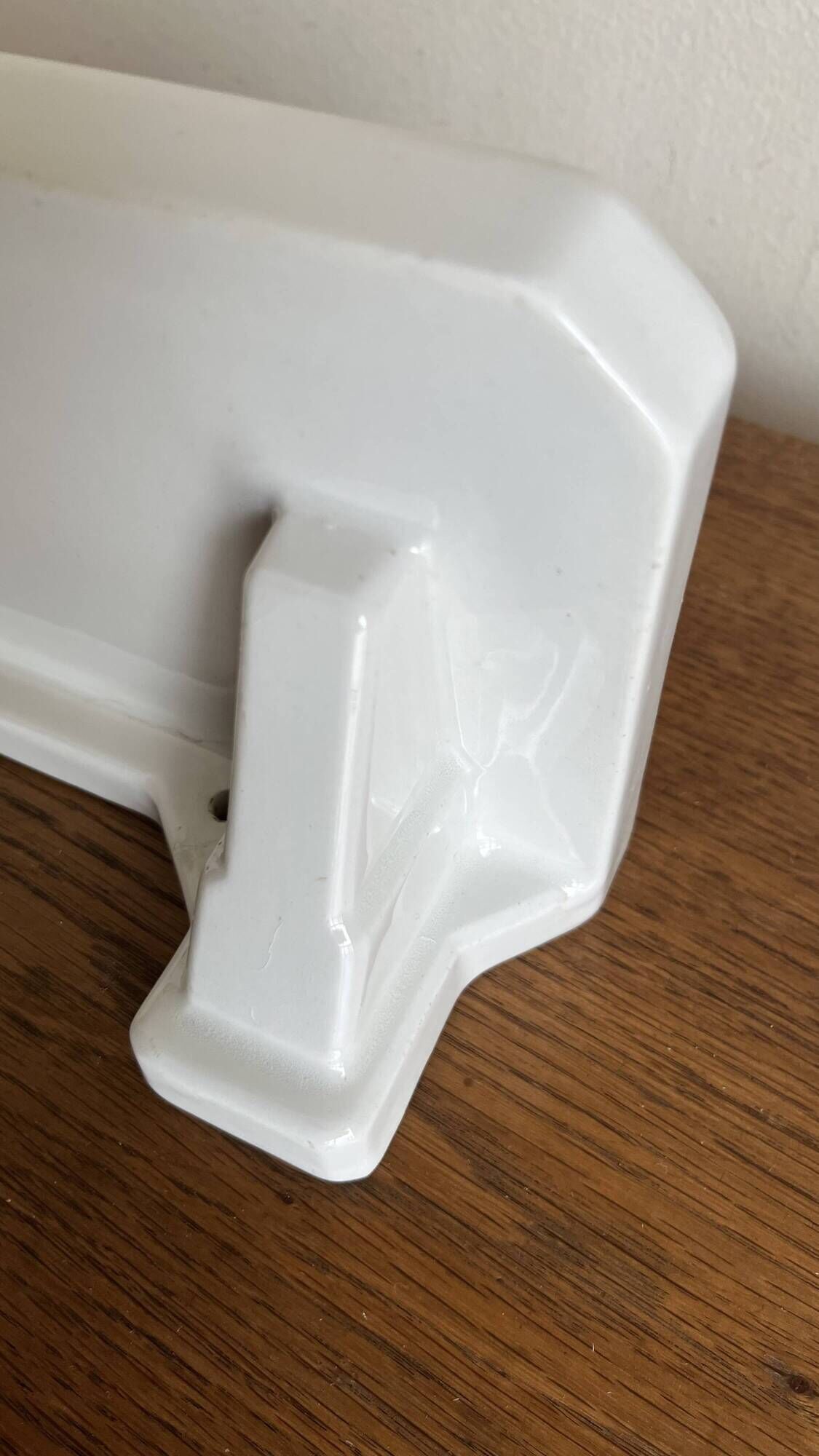 XS shelf tablet in white porcelain 1950 L30cm