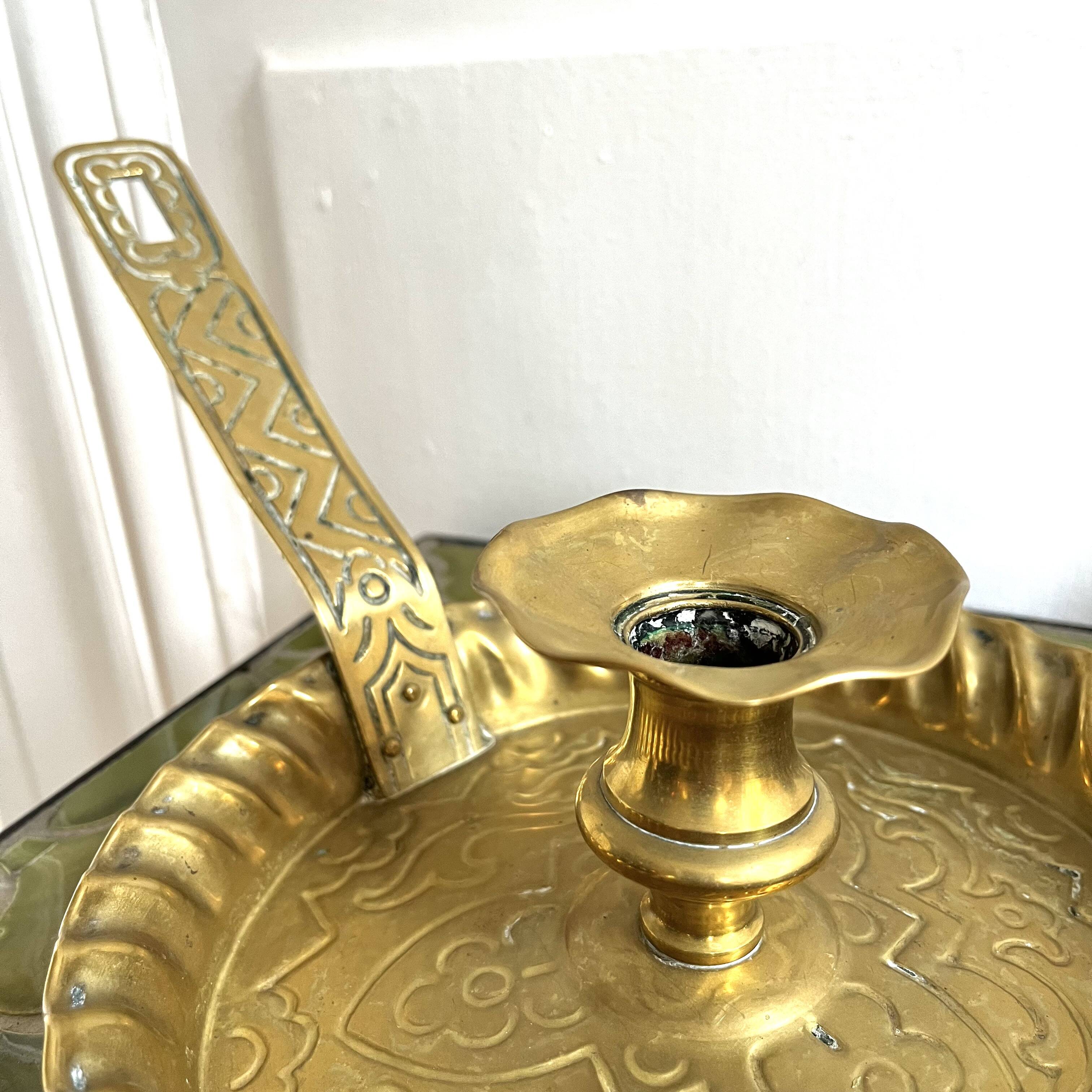 Antique XXL hand candle holder