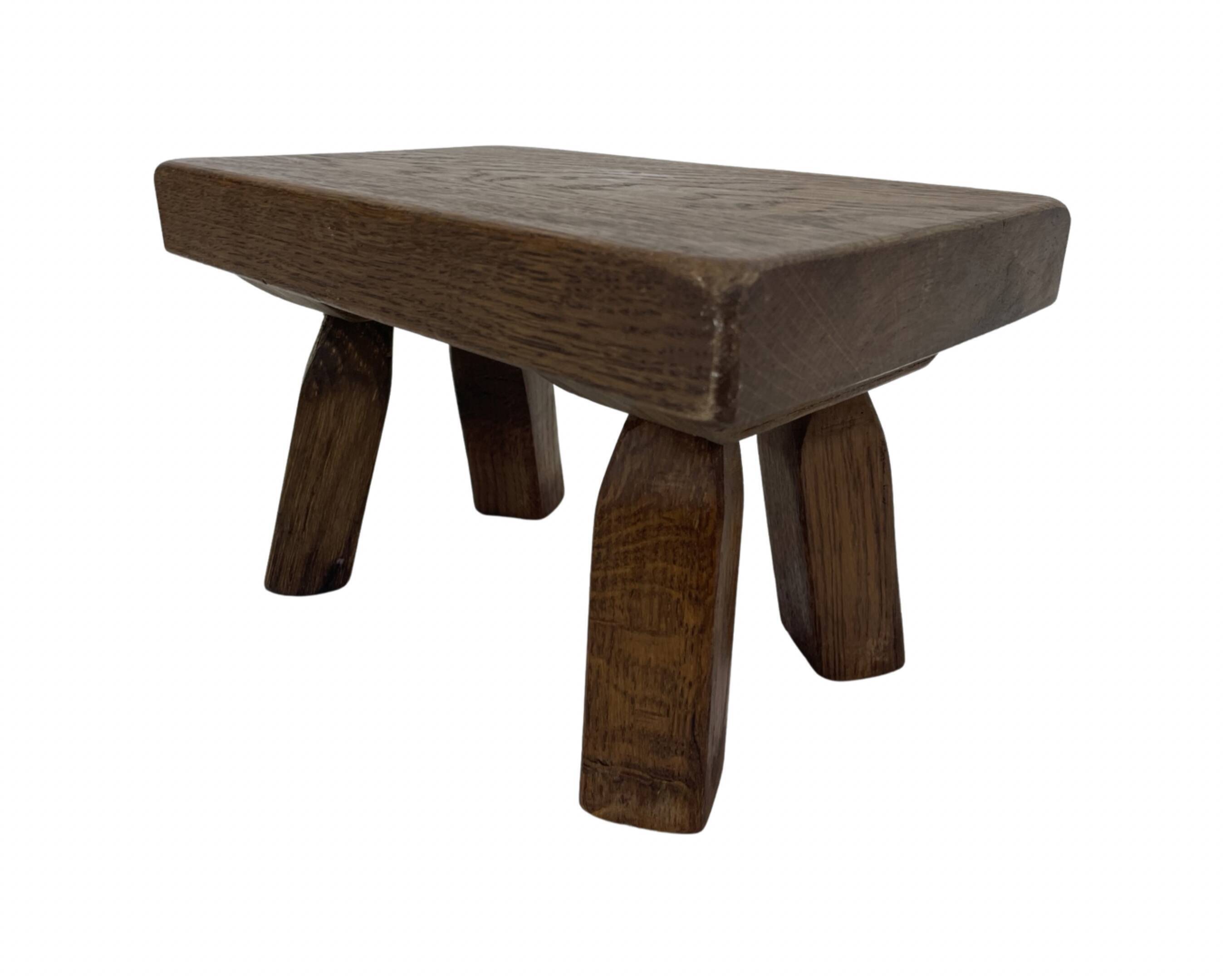 Vintage footstool stool minimalist brutalist