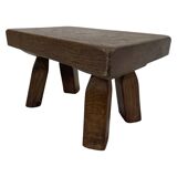 Vintage footstool stool minimalist brutalist