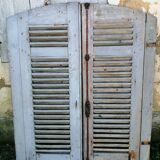 Pair of old 19th century louvered shutters