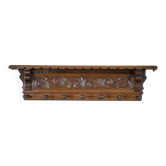 Early 20th Century Oak Coat Rack in Dark Brown, 1950s