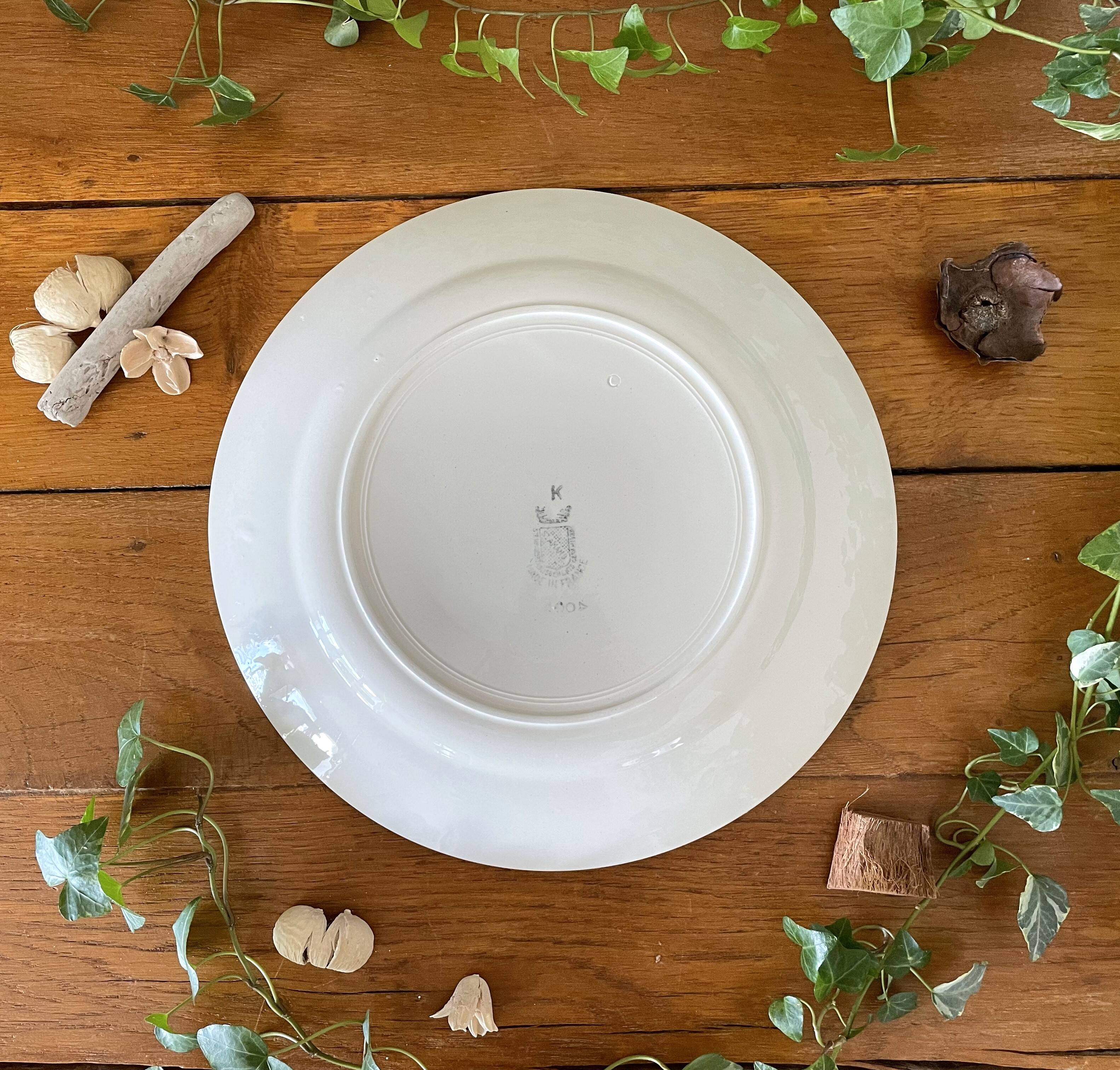 Antique earthenware serving dish from Saint-Amand (North)