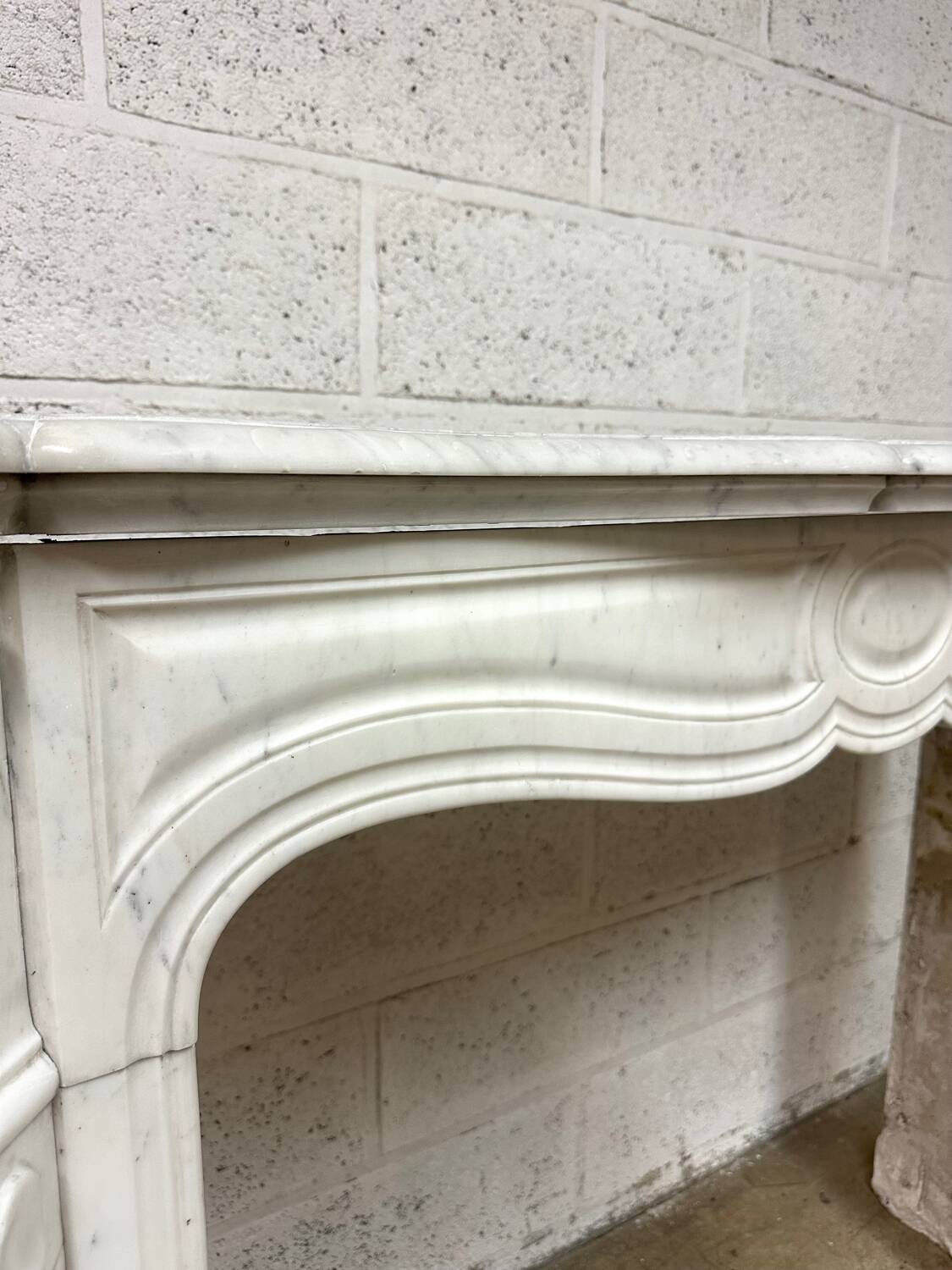 Louis XV style marble fireplace