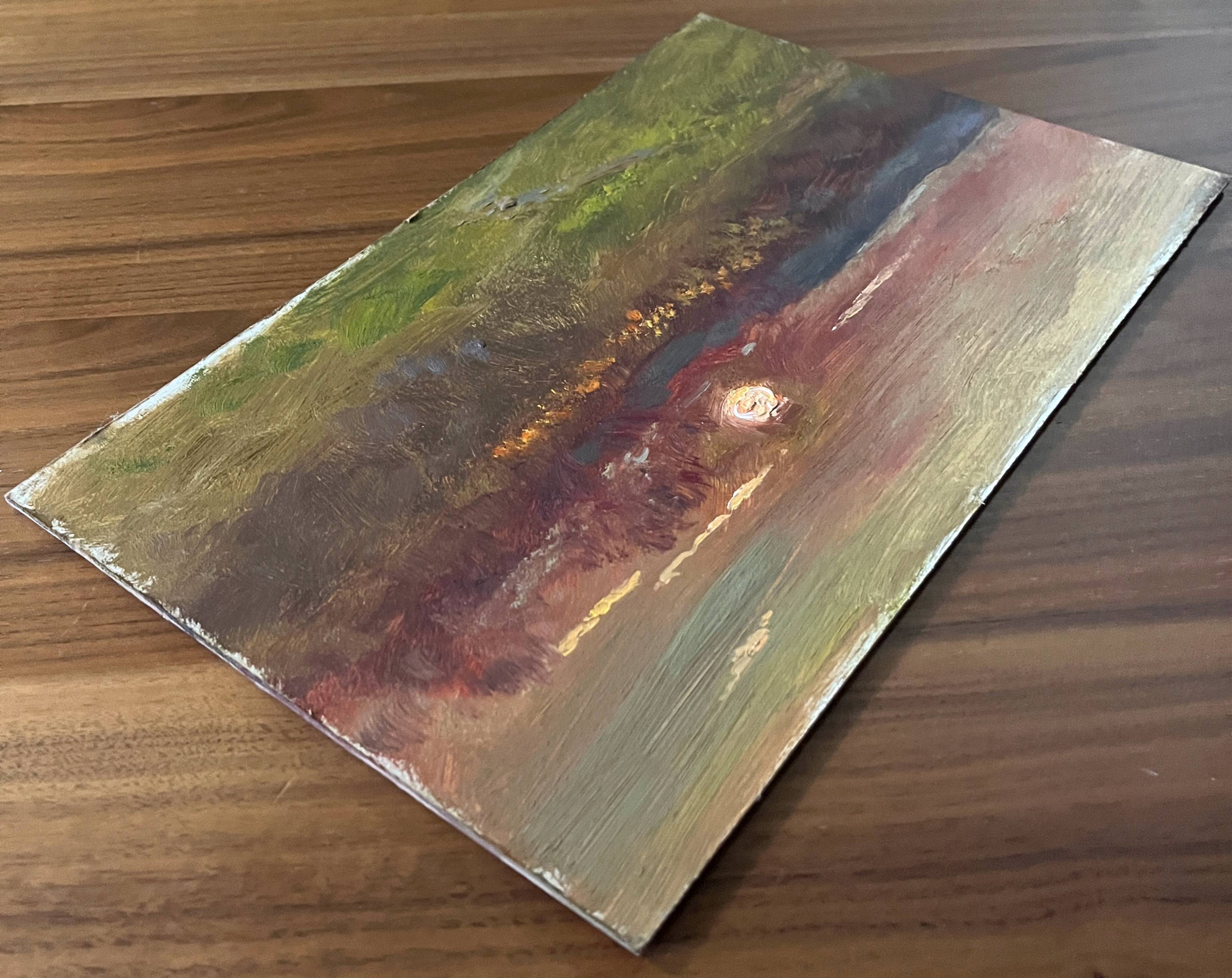 Hsp impressionist sunset landscape painting