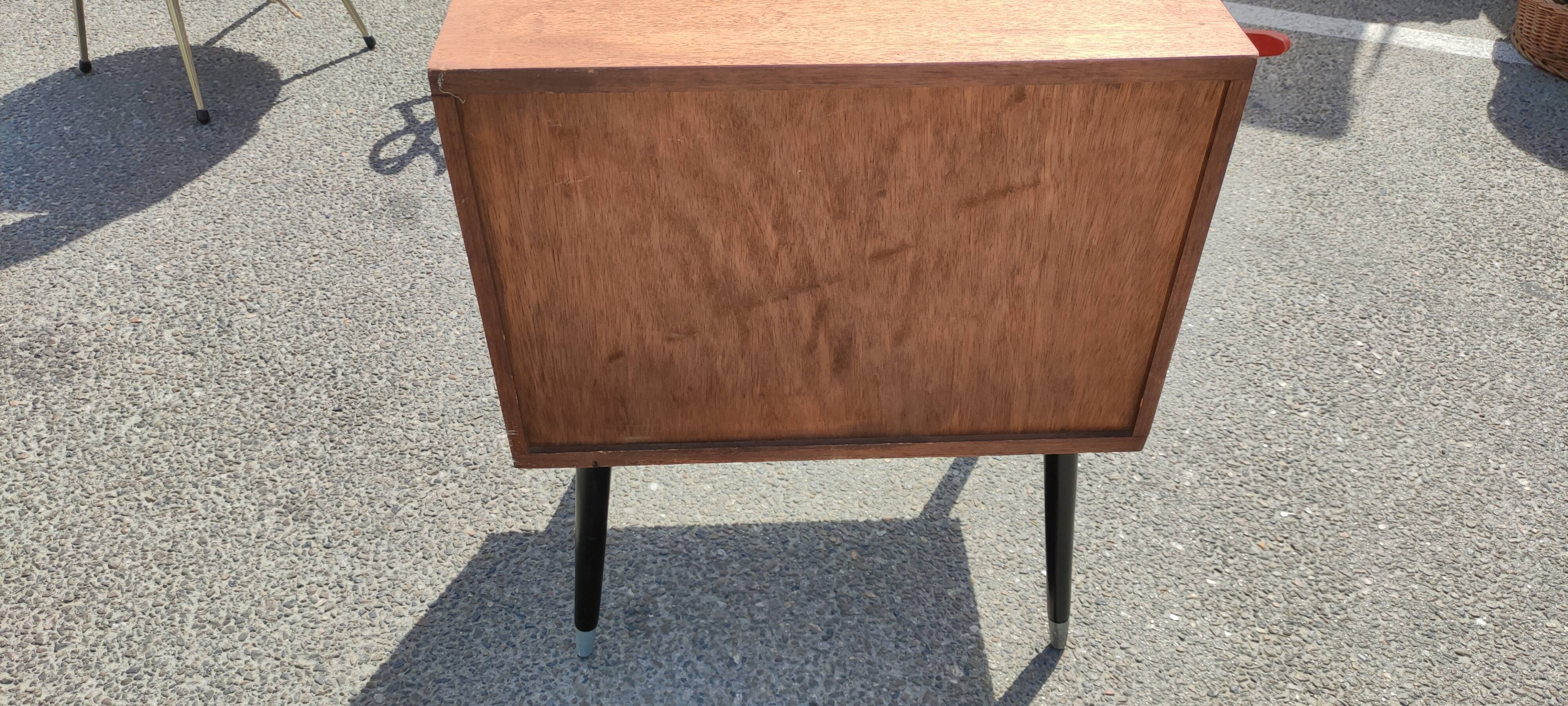 Vinyl storage cabinet double sliding door