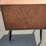 Vinyl storage cabinet double sliding door