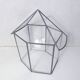 Verrière terrarium mini serre à cactus en verre et métal