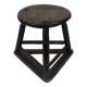 Tabouret tripode en bois ancien pour couteliers, bijoutiers et ouvriers