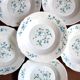 Vintage 6 hollow plates arcopal 70 - 80's décor myosotis veronica