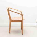 Set of 4 Scandinavian straw chairs