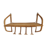 Rattan coat rack