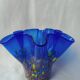 Speckled blue murano vase
