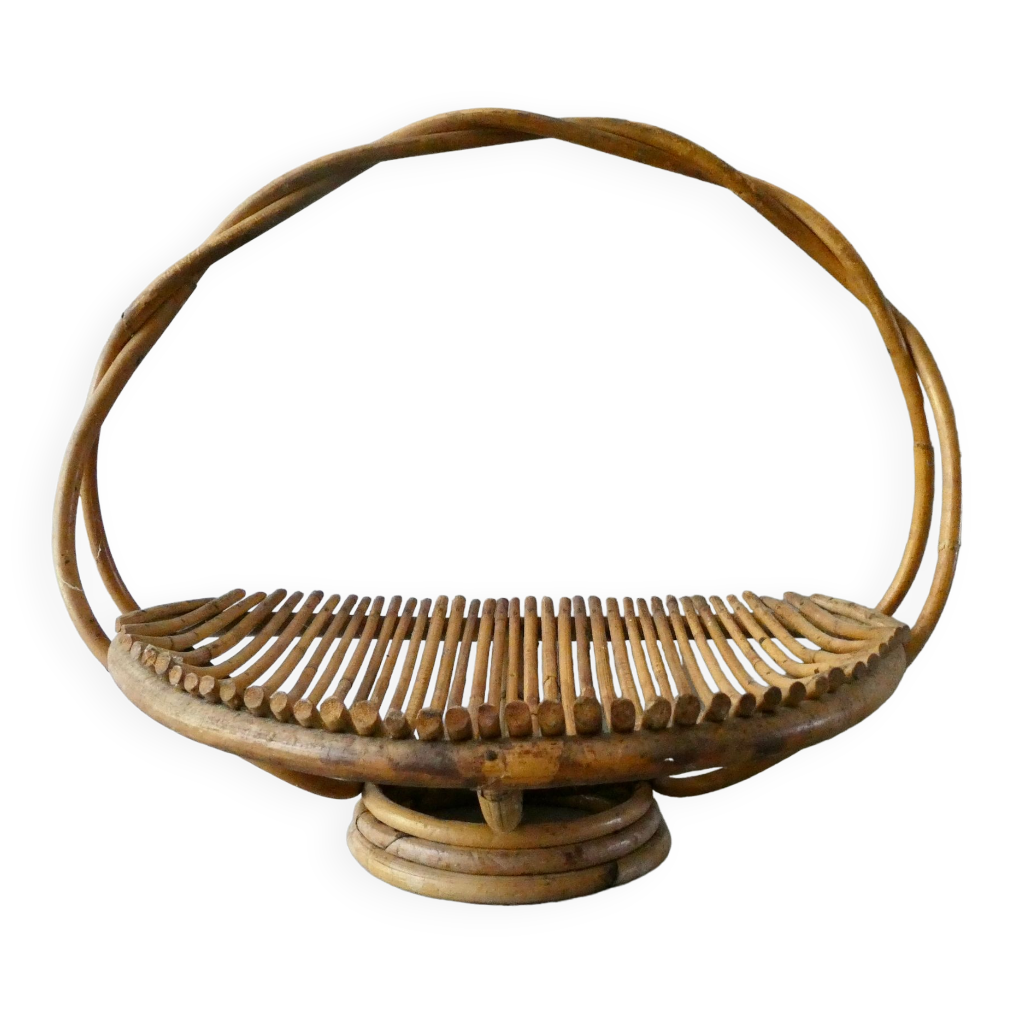 Rattan fruit basket 70s