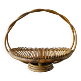 Rattan fruit basket 70s