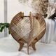 Lampe scandinave vintage en bois et fils des années 60
