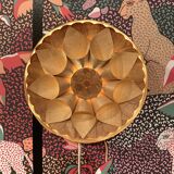 Large wooden wall light, Scandinavian design, 1950s.