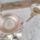 Set of 2 5-branched candlesticks in silver metal Versilbert 1950s