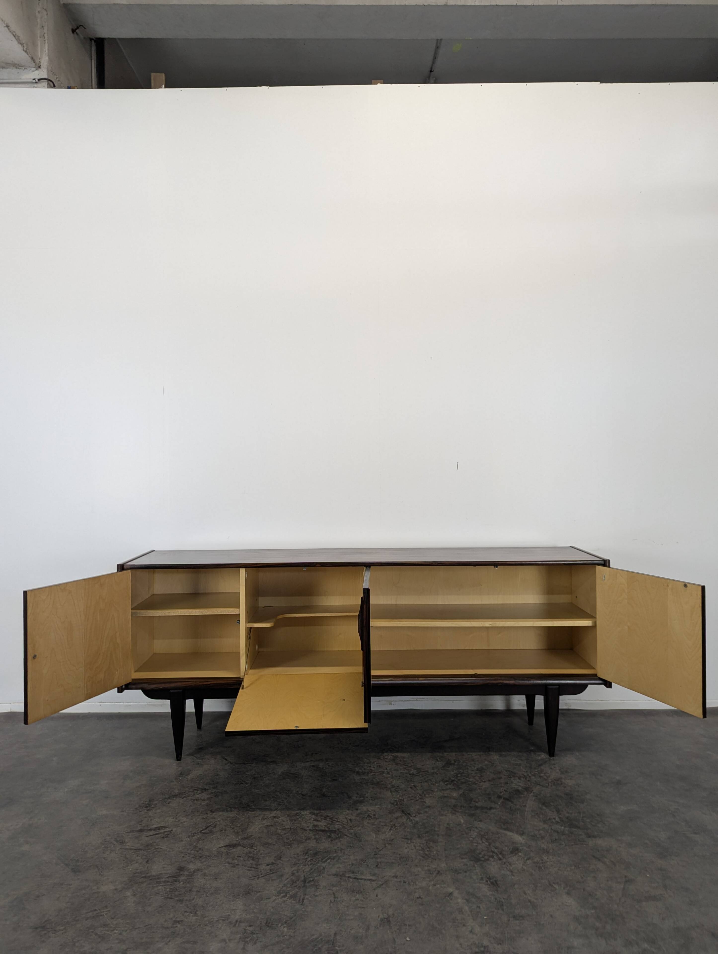 Scandinavian sideboard in Macassar ebony and sycamore, 1960s