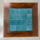 Table d'appoint Jugendstil avec dessus en carreaux bleus par Adolf Loos
