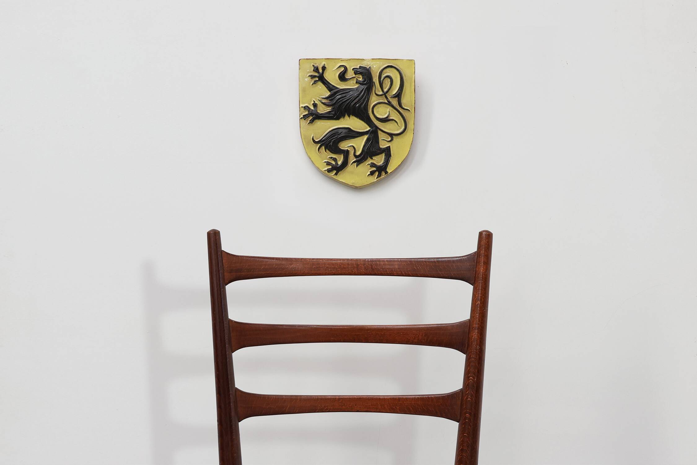 Wall Plaque with Flemish Lion by Vandeweghe for Amphora, Belgium, ca. 1950