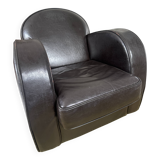 Genuine leather club chair