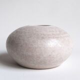 Vintage white ceramic ball vase