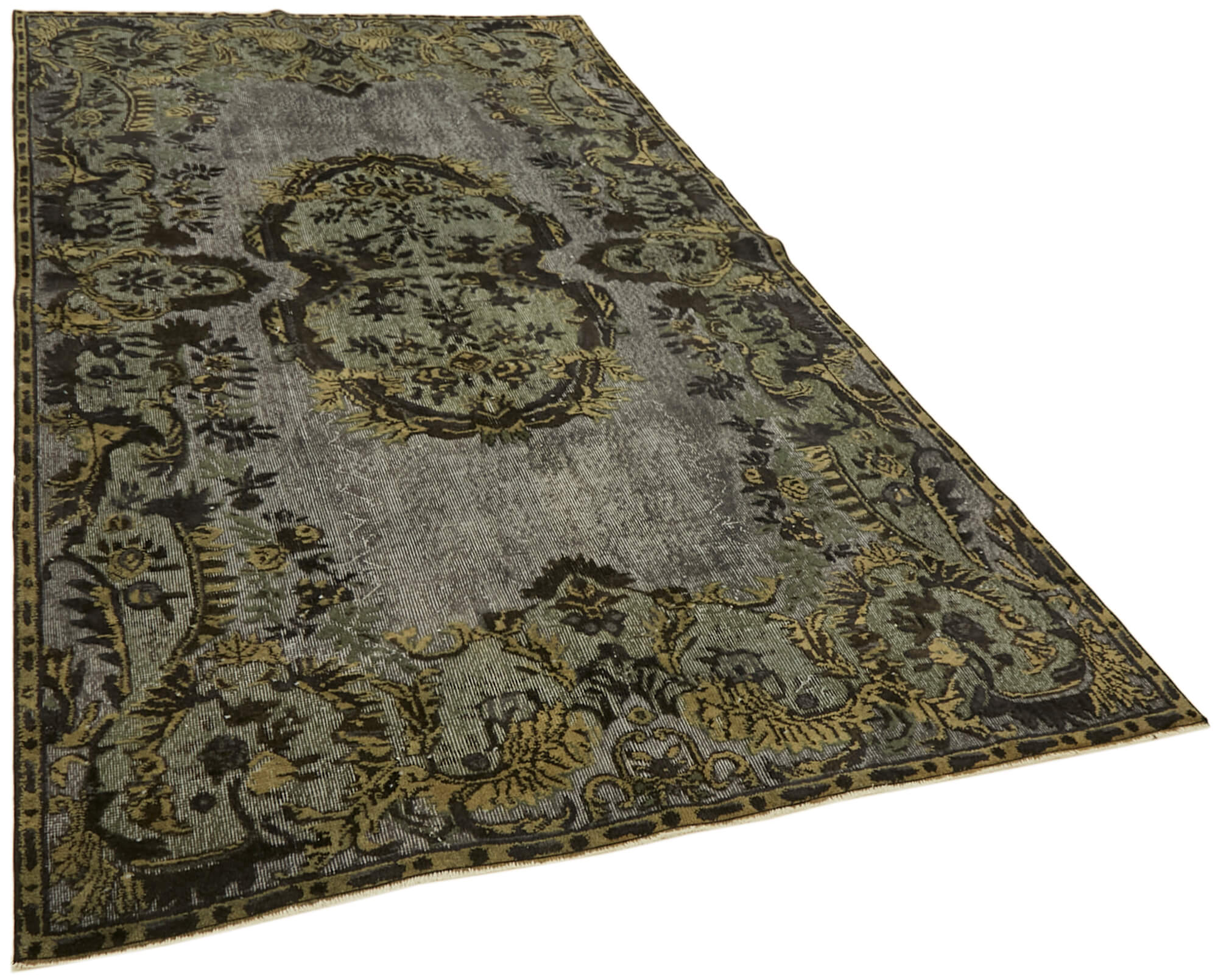 Handmade contemporary oriental grey carpet, 1970s 176 cm x 295 cm