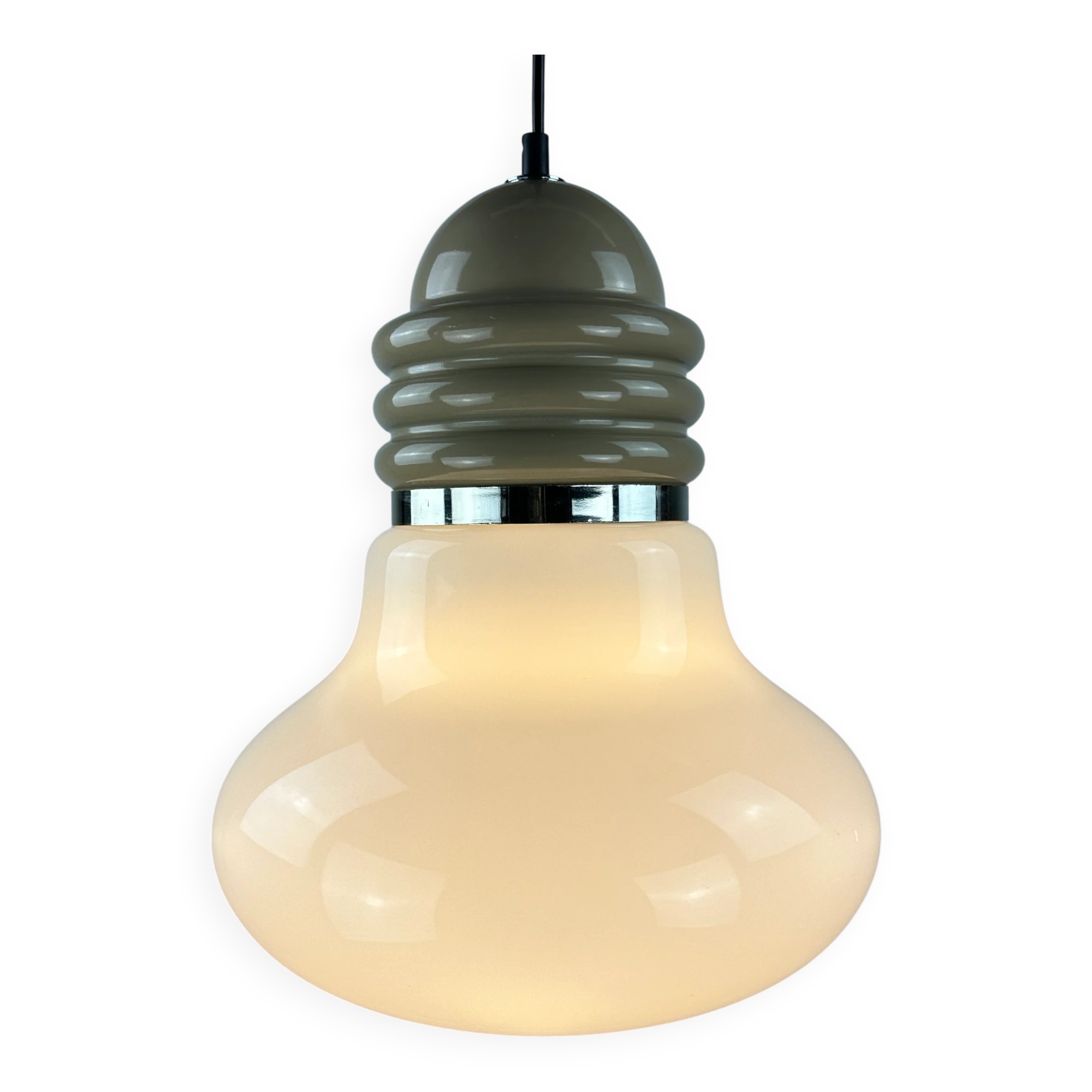 Large Italian glass drop-shaped pendant by Enrico Tronconi, 1960.