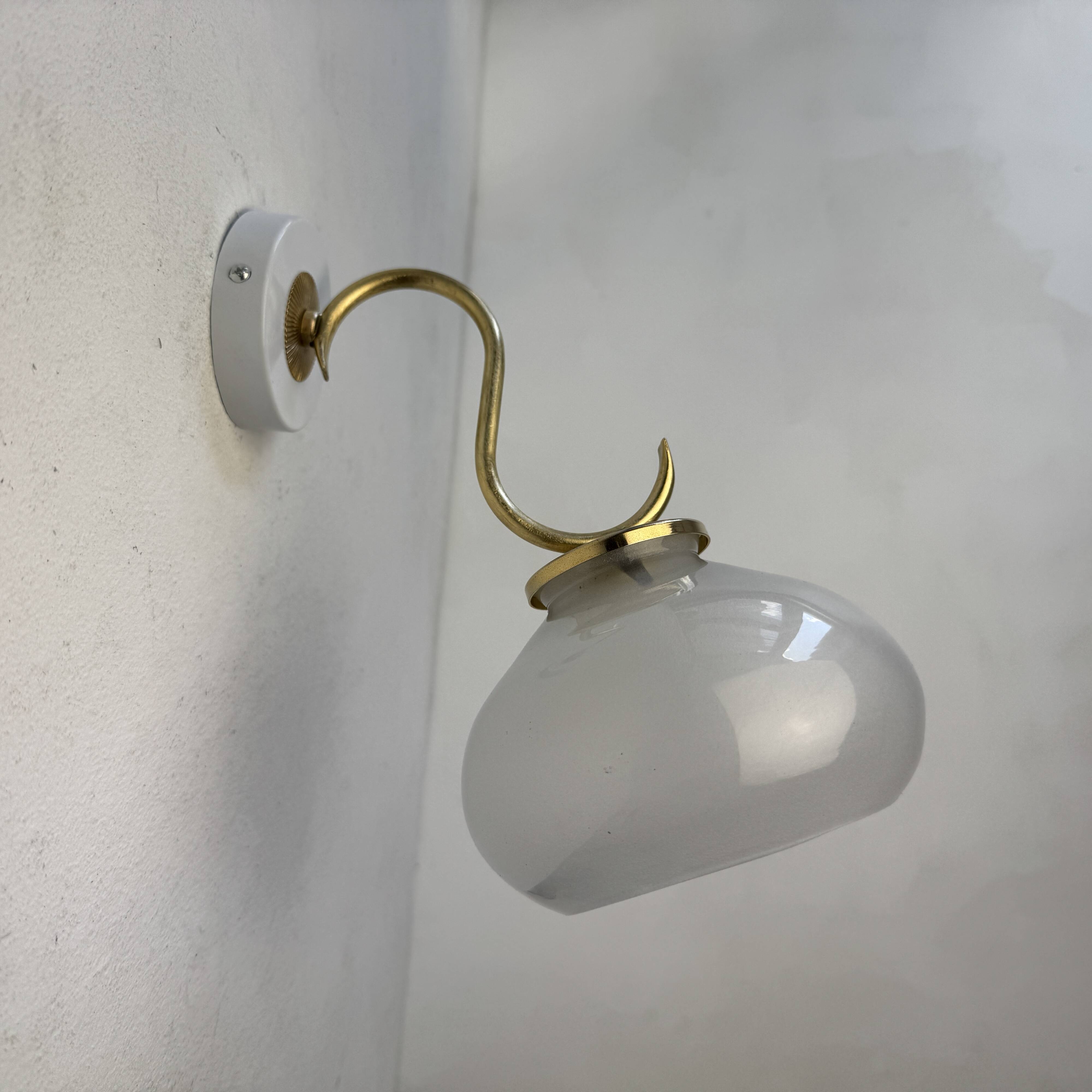 Applique ancienne vintage en verre